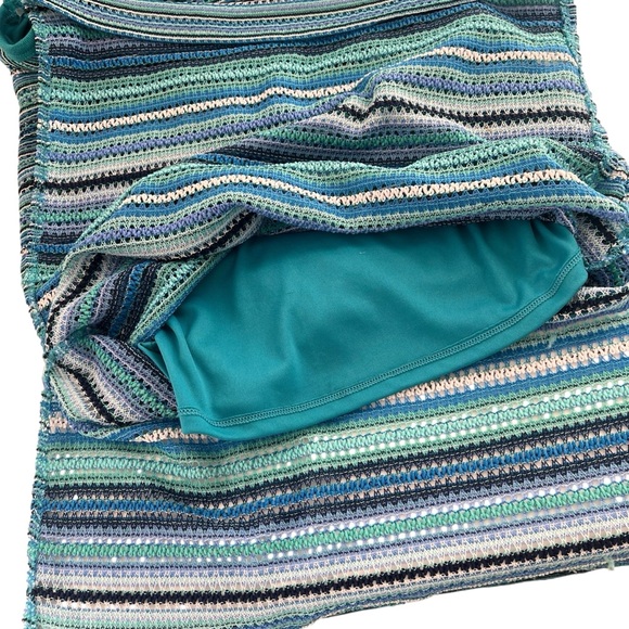 Vintage Y2K No Boundaries blue stripe knit maxi tank dress Junior's M - Picture 10 of 15